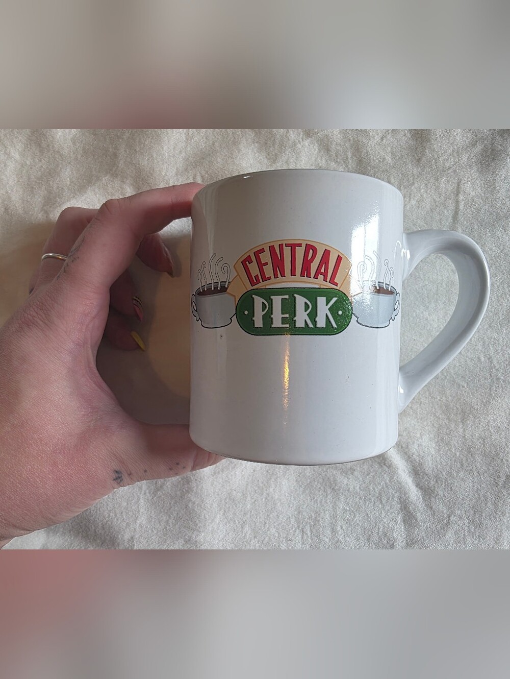 NEW Central Perk White Logo Coffee Mug